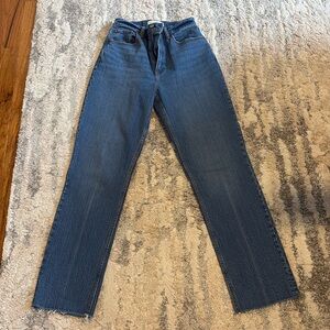 Abercrombie curve love raw hem jeans size 27regular